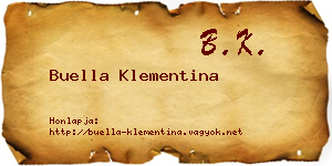 Buella Klementina névjegykártya